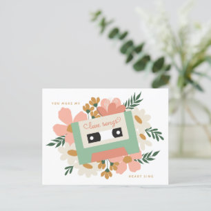 Love Cassette Valentijn Briefkaart
