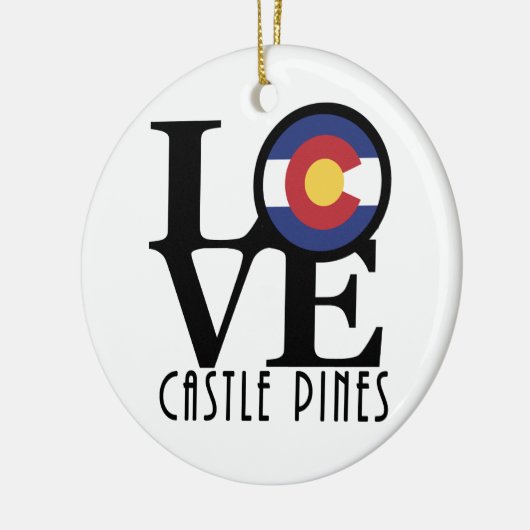 LOVE Castle Pines Keramisch Ornament (Links)