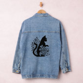 Love Cat and Flowers Demin jas Denim Jacket (Hangar)