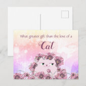 Love Cat Briefkaart (Voorkant / Achterkant)