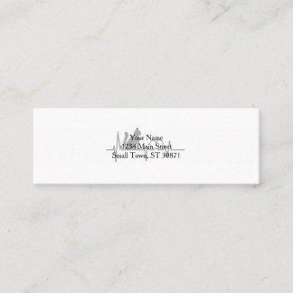 Love cat cardiogram - Kies achtergrondkleur Mini Visitekaartje