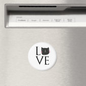 LOVE CAT COFFEE CUP MAGNEET (Insitu (Vaatwasser))