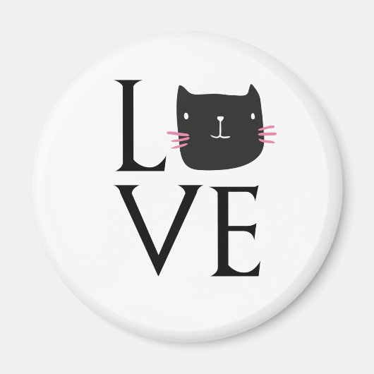 LOVE CAT COFFEE CUP MAGNEET (Voorkant)