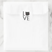 LOVE CAT COFFEE CUP RONDE STICKER (Tas)