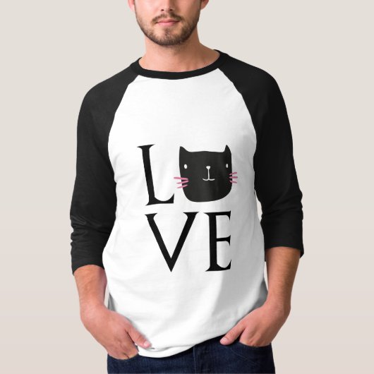 LOVE CAT COFFEE CUP T-SHIRT (Voorkant)