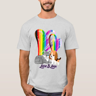Love Cat & Dog - LGBTQ+ Pet Owner T-shirt
