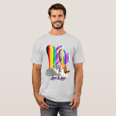 Love Cat & Dog - LGBTQ+ Pet Owner T-shirt (Voorkant volledig)