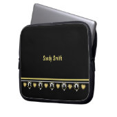 Love Cat Electronics Bag van dichter Adiela Akoo Laptop Sleeve (Voorkant Links)