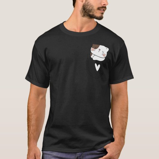 Love Cat in Pocke voor Vrouwen Mannen Kinder T-shirt (Voorkant)