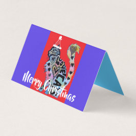 Love Cat Merry Red Paarse kerstkaart set Kaart