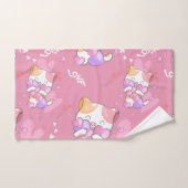 Love Cat Pattern Colorful Pets Animals Handdoek (Handdoek)