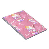 Love Cat Pattern Colorful Pets Animals Notitieboek (Rechterzijde)