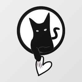 Love Cat Window Cling van dichter Adiela Akoo Raamsticker