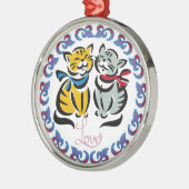 Love Cats Artwork Metalen Ornament (Links)