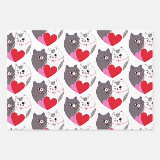 Love Cats Collectie Inpakpapier Vel (Voorkant 2)