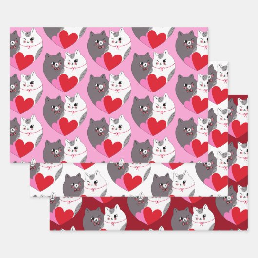 Love Cats Collectie Inpakpapier Vel (Set)