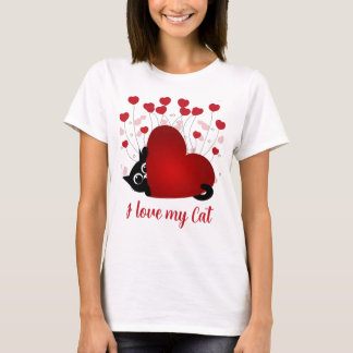 Love Cats Custom Hearts T-shirt