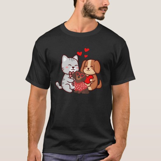 Love Cats Cute Typography Cat Lover Design T-shirt (Voorkant)