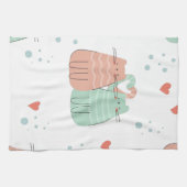 Love Cats Design Geschirrtuch Theedoek (Horizontaal)