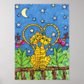 Love Cats Folk Art Poster (Voorkant)