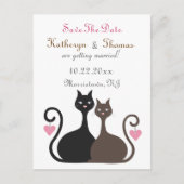 Love Cats Save The Date Aankondiging Briefkaart 2 (Voorkant)