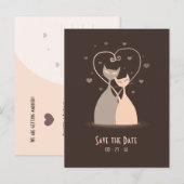 Love Cats - Save the date briefkaart (Voorkant / Achterkant)