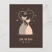 Love Cats - Save the date briefkaart (Voorkant)