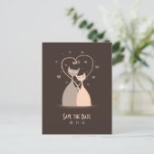 Love Cats - Save the date briefkaart (Staand voorkant)