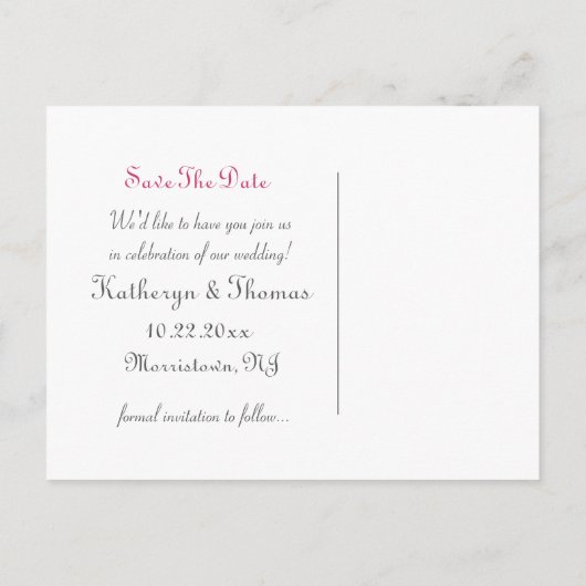 Love Cats Sla het Briefkaart van de datumbekendmak (Achterkant)