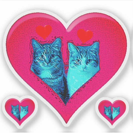LOVE CATS STICKER (Voorkant)