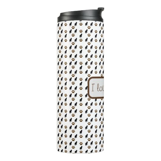 Love Cats Thermal Tumbler Thermosbeker (Gedraaid links)