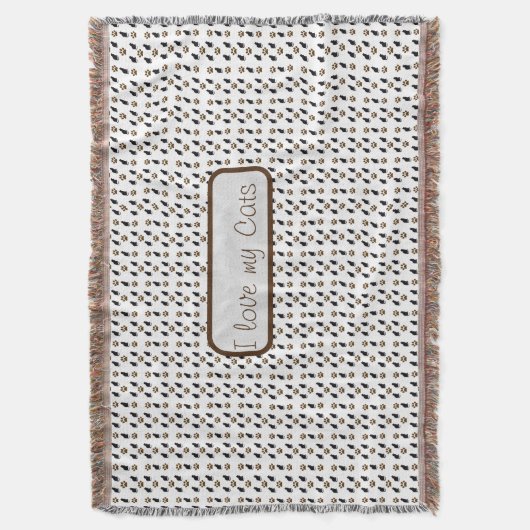 Love Cats Throw Blanket Deken (Voorkant Verticaal)