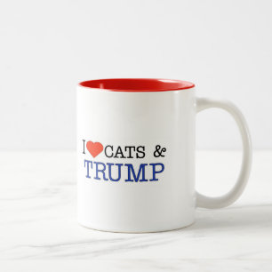 Love Cats Trump Tweekleurige Koffiemok