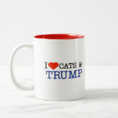 Love Cats Trump Tweekleurige Koffiemok (Links)