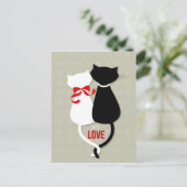 Love Cats Valentijn Feestdagenkaart (Staand voorkant)