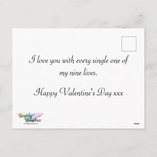 Love Cats Valentijn Feestdagenkaart (Achterkant)