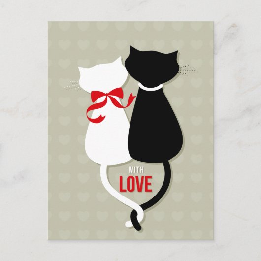 Love Cats Valentijn Feestdagenkaart (Voorkant)