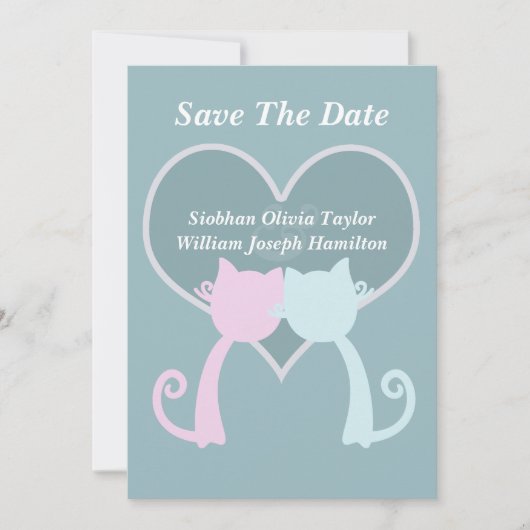Love Cats Wedding Save The Date (Voorkant)
