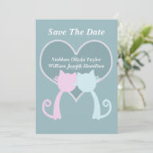 Love Cats Wedding Save The Date (Staand voorkant)