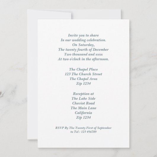 Love Cats Wedding Save The Date (Achterkant)