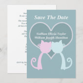 Love Cats Wedding Save The Date (Voorkant / Achterkant)