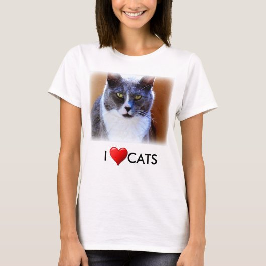 Love Cats Women's Basic White T-Shirt (Voorkant)