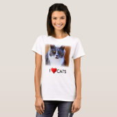 Love Cats Women's Basic White T-Shirt (Voorkant volledig)