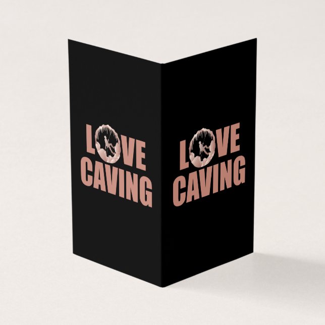 Love Caving - Cave Exploration Speleology Kaart (Buitenkant)
