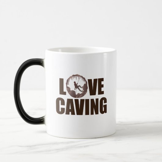 Love Caving - Cave Spelunking Speleology Magische Mok (Links)