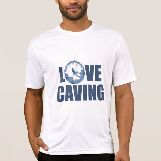 Love Caving - Cave Spelunking Speleology T-shirt (Voorkant)