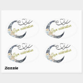 Love Celebration Trouwsticker – Halve Maan & Ovale Sticker (Vel)