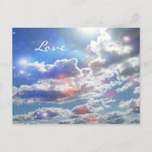 Love Celestial Clouds Briefkaart
