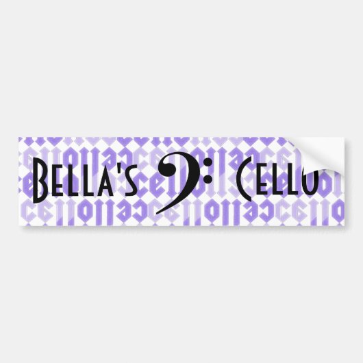 Love cello bumpersticker (Voorkant)