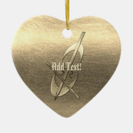 Love Cello Music Add Text Ornament